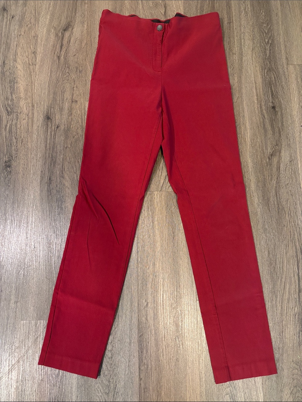 Women's Red Slim Ponte Pants